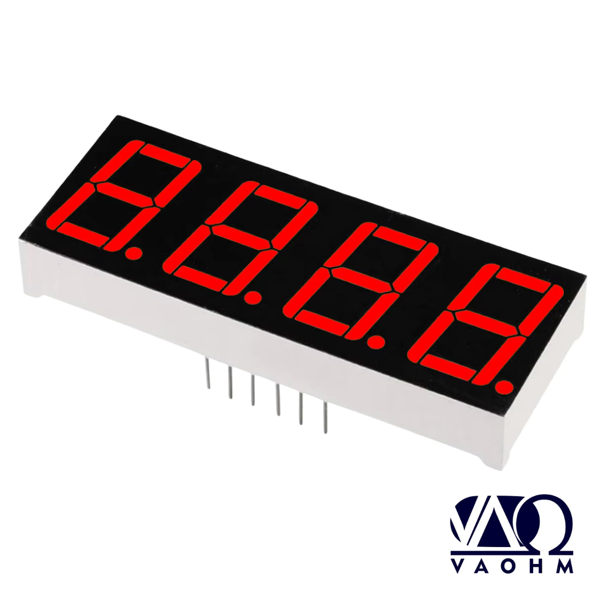 0.56" 4-Digit 7-Segment Red LED Display Module (5641AS) – Common Cathode Numeric Display