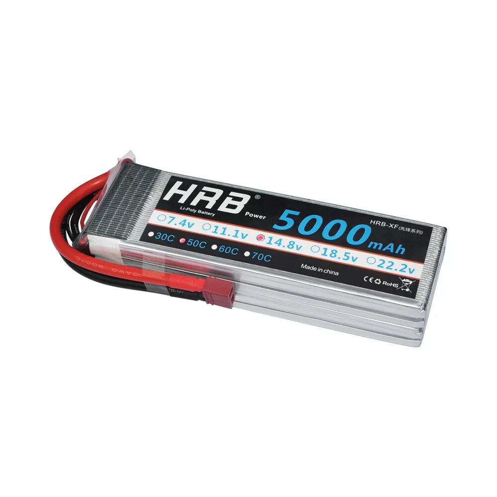 14.8V 5000mAh 4S LiPo Battery (High-Capacity / High-Discharge Pack)