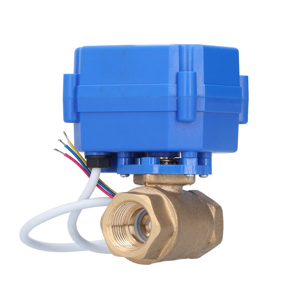 1/2" DN15 Brass Motorized Ball Valve - 12V CR02