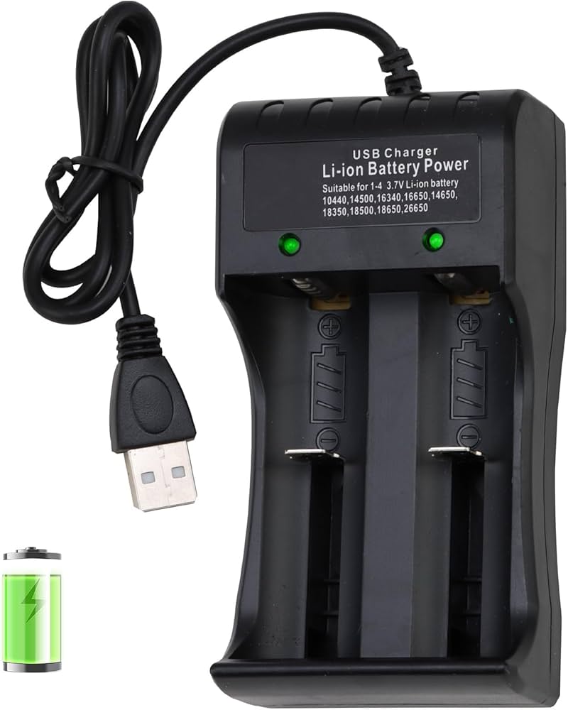 18650 Dual Port USB Battery Charger for Li-ion Cells