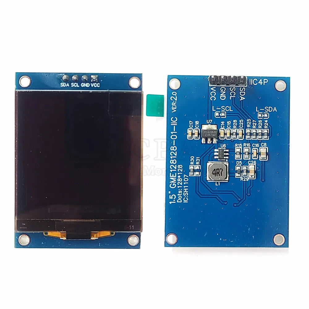 1.5 Inch 128×128 White OLED Display Module With I2C