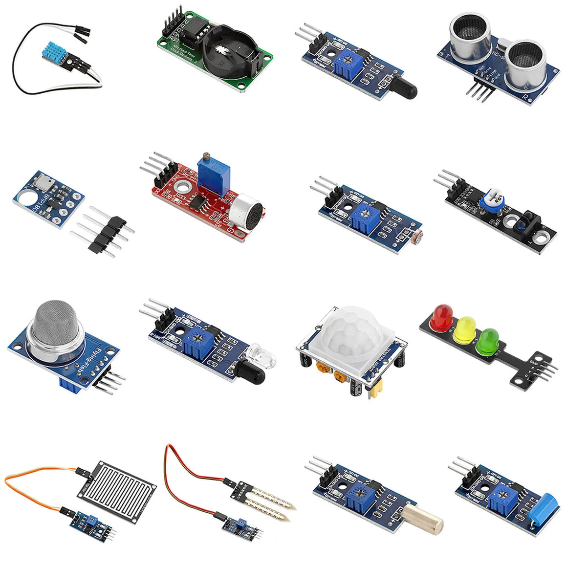 16-in-1 Sensor Module Ultimate Starter Kit (Arduino, ESP32 & Raspberry Pi Compatible)