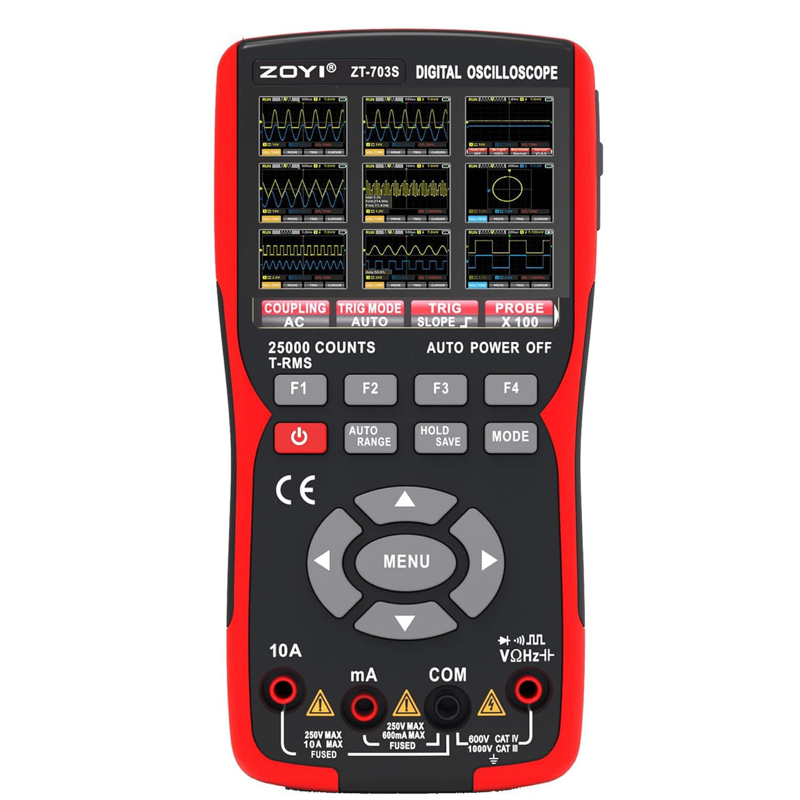 ZOYI ZT-703S 3-in-1 Digital Oscilloscope Multimeter & Signal Generator (50MHz)
