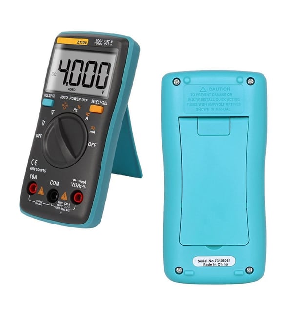 ZOYI ZT-100 Digital Multimeter (4000 Counts - Auto-Ranging True RMS)